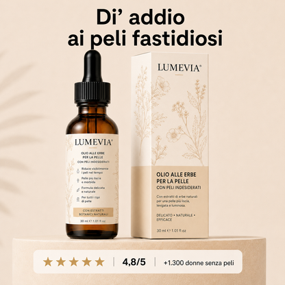 Olio naturale contro i peli indesiderati del viso